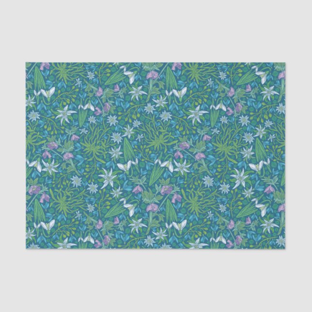 Papier Mousseline Fête des mères Fleurs du printemps précoce Daffodi (Recto)