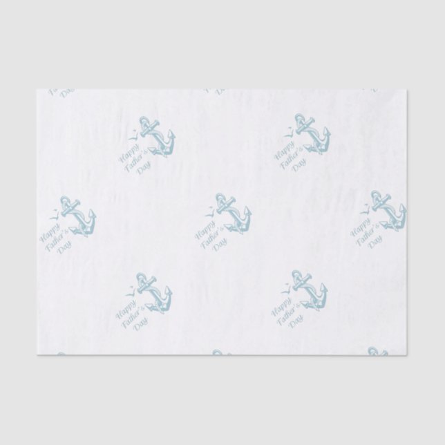 Papier Mousseline Fête des pères - "Fête des pères heureuse" - Nauti (Recto)