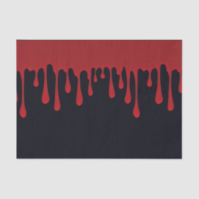 Papier Mousseline Fête d'Halloween aux Gouttes de Sang Rouge qui Dég (Recto)