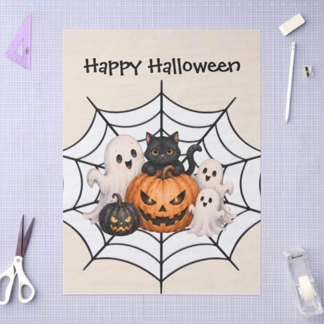 Papier Mousseline Fête d'Halloween effrayante  (Artisanat)