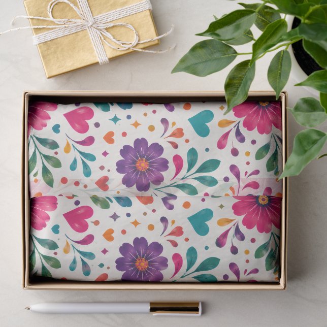 Papier Mousseline Fête Florale Espagnole Anniversaire (Cadeau)