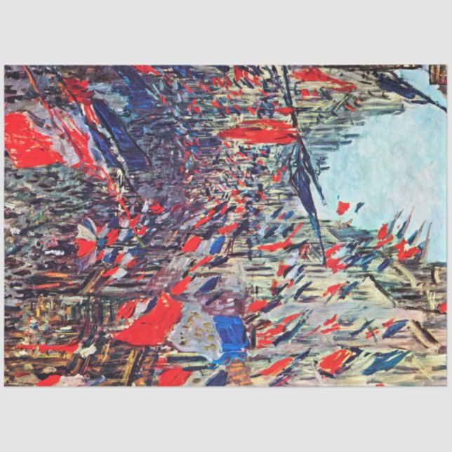 Papier Mousseline Fête Nationale à Paris, Claude Monet (Recto)