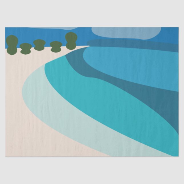 Papier Mousseline Fête sur le thème de la plage (Recto)