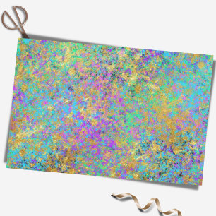 Papier Mousseline Feu Optique Gemstone Faux or Iridescente Couleur