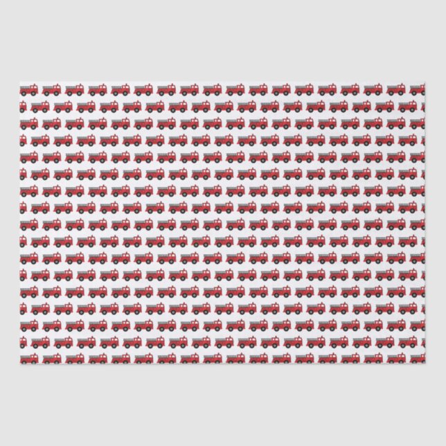 Papier Mousseline Feu rouge Camion Anniversaire (Recto)