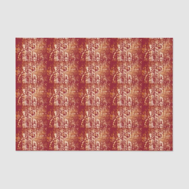 Papier Mousseline Feuillage Brownstone sépia altéré papier de papier (Recto)