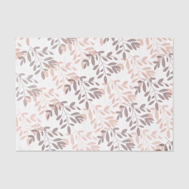 Papier Mousseline Feuille botanique florale abstraite moderne (Recto)