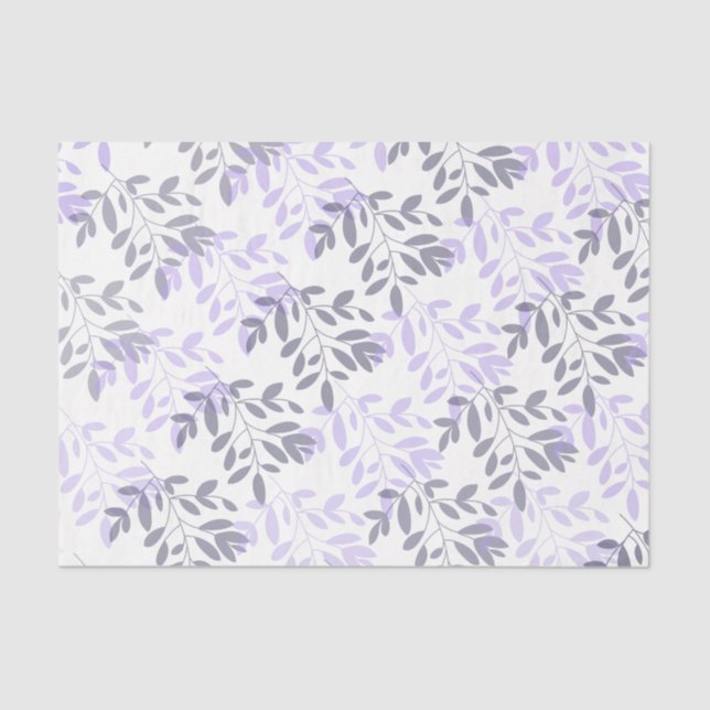 Papier Mousseline Feuille botanique florale abstraite moderne (Recto)