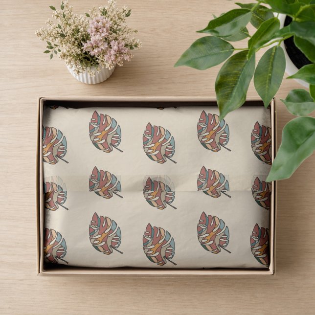 Papier Mousseline Feuille botanique moderne  (Créateur téléchargé)
