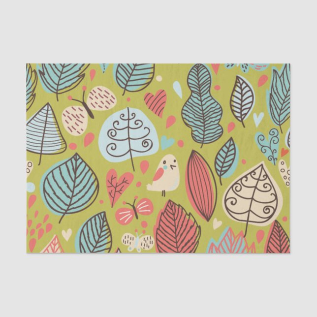 Papier Mousseline Feuille coloré (Recto)