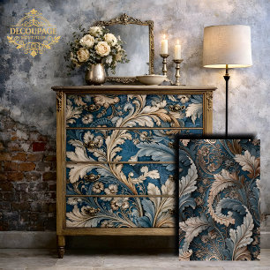 Papier Mousseline Feuille d'Acanthus Élégante Thé/Baroque Taupe Déco