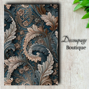 Papier Mousseline Feuille d'Acanthus Élégante Thé/Baroque Taupe Déco