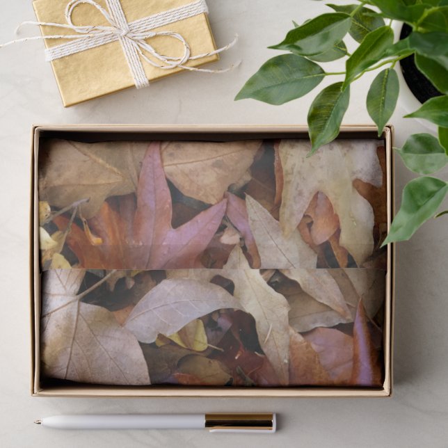 Papier Mousseline Feuille d'automne (Cadeau)