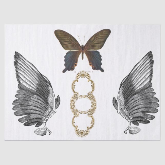 Papier Mousseline Feuille de Decoupage de journal d'ordure d'ailes (Recto)