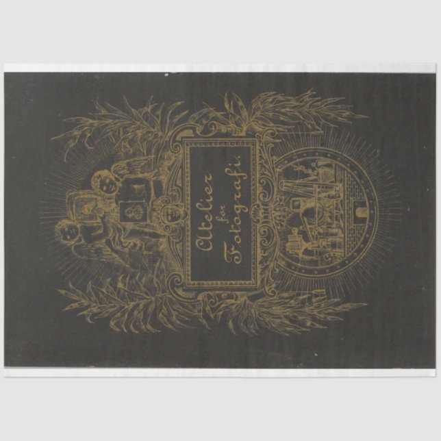 Papier Mousseline Feuille de découpage de la carte d'armoire noire (Recto)