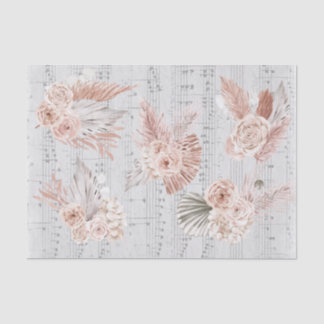 Papier Mousseline feuille de musique herbacée
