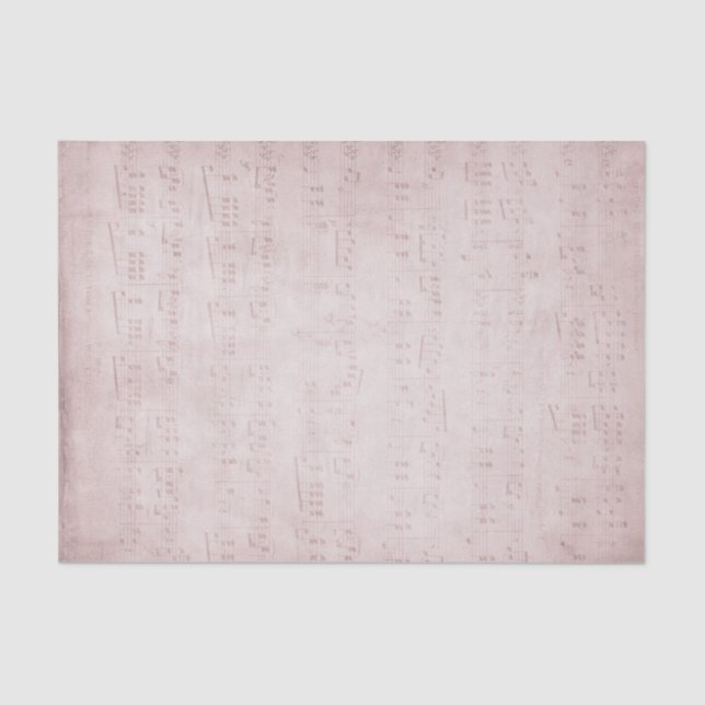 Papier Mousseline feuille de musique vintage (Recto)