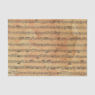 Papier Mousseline Feuille de notes musicales