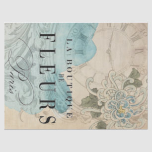 Papier Mousseline Feuille florale de Decoupage de boutique de La