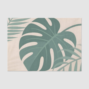Papier Mousseline Feuille tropicale de Monstera Sérénité botanique