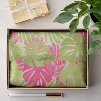 Papier Mousseline Feuille tropicale de monstera vibrante et audacieu