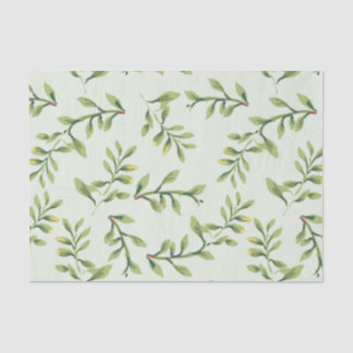 Papier Mousseline Feuille vert mignon élégant vintage