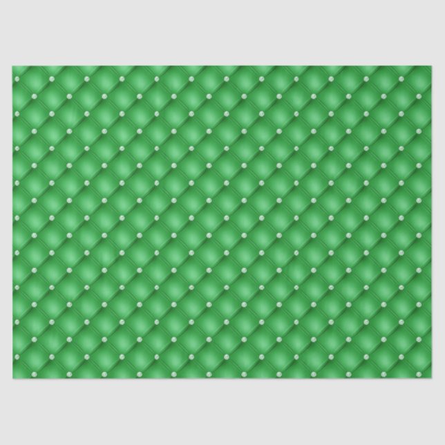 Papier Mousseline Feuille verte élégante (Recto)