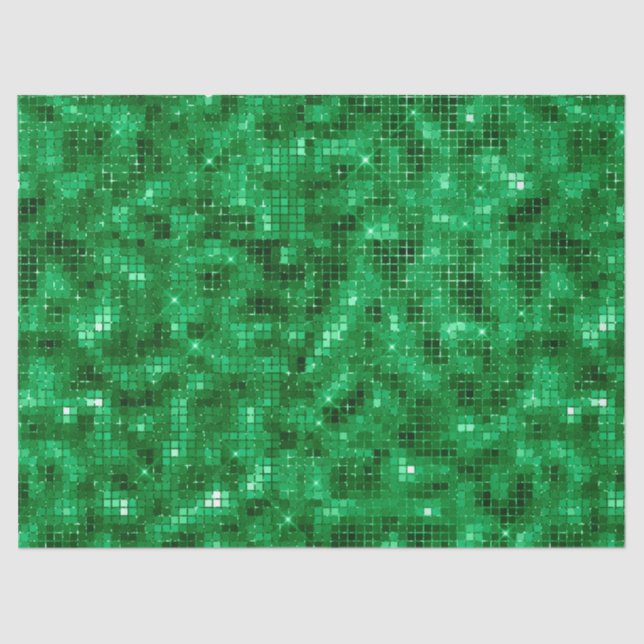 Papier Mousseline Feuille verte élégante (Recto)