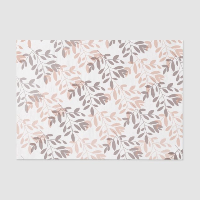 Papier Mousseline Feuilles botaniques florales abstraites modernes (Recto)