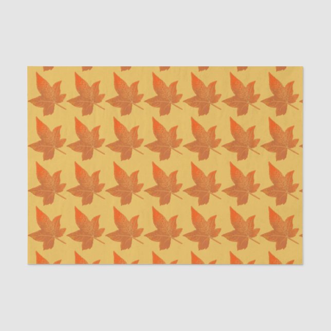Papier Mousseline Feuilles d'automne (Recto)
