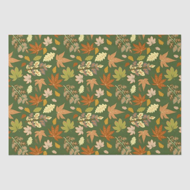 Papier Mousseline Feuilles d'automne (Recto)