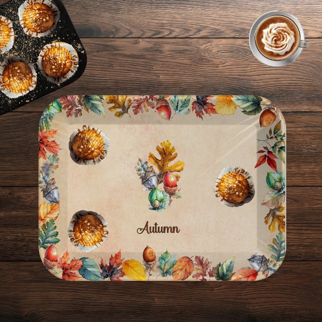 Papier Mousseline Feuilles d'automne et feuillages de feuillards (Créateur téléchargé)