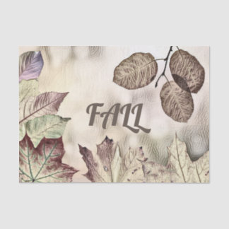 Papier Mousseline Feuilles de automne colorées avec aquarelle de cou