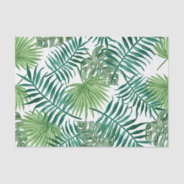 Papier Mousseline Feuilles de la jungle tropicale (Recto)