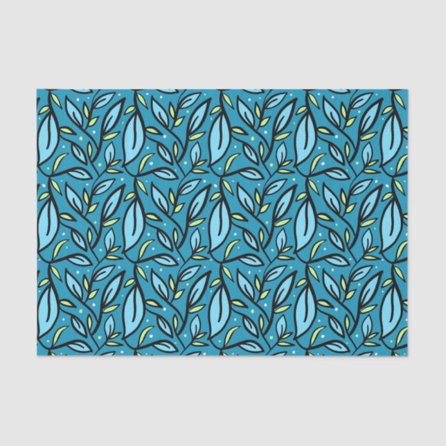 Papier Mousseline Feuilles de papier de tissus bleus (Recto)