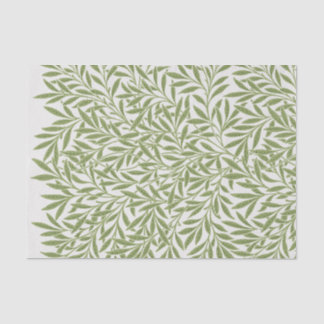 Papier Mousseline Feuilles de saule victoriennes vintage par William