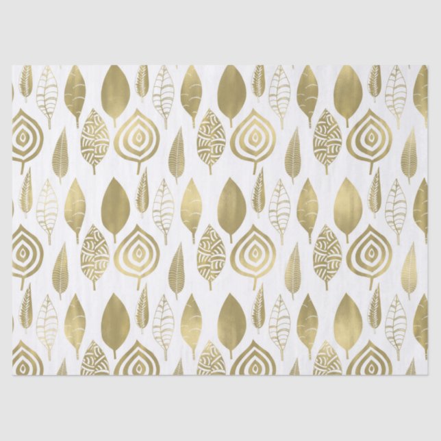 Papier Mousseline Feuilles d'or (Recto)