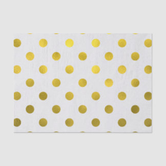 Papier Mousseline Feuilles d'or Faux métalliques Foil Grand Polka Po