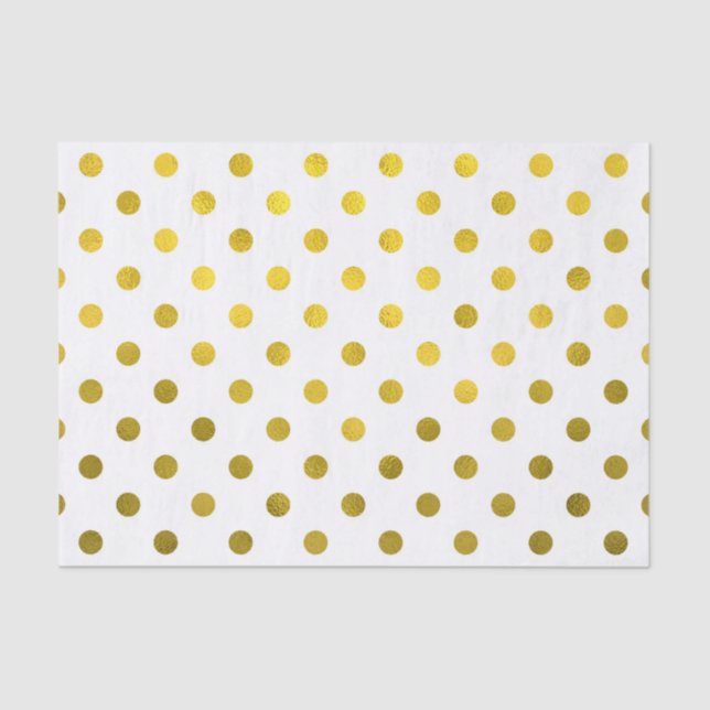 Papier Mousseline Feuilles d'or Métallurgie Faux Foil Petite Polka P (Recto)