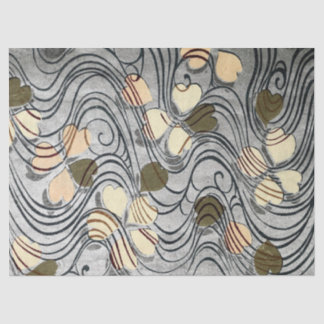 Papier Mousseline Feuilles en forme de coeur dans l'eau