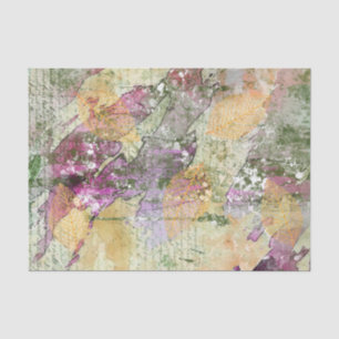 Papier Mousseline Feuilles Gold Orange Fall Leaf sur la page de déco