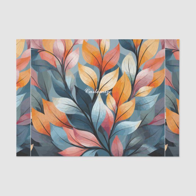 Papier Mousseline Feuilles multicolores Thunder_Cove (Recto)
