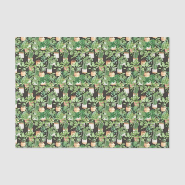 Papier Mousseline Feuilles Plantes verts 2 (Recto)
