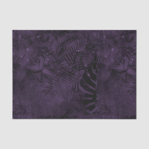 Papier Mousseline Feuilles pourpres et noirs