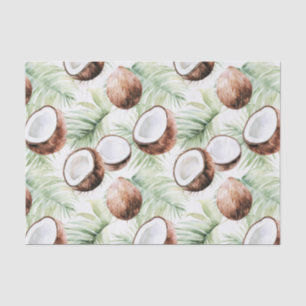 Papier Mousseline Feuilles Tropicales Coconuts Mariage
