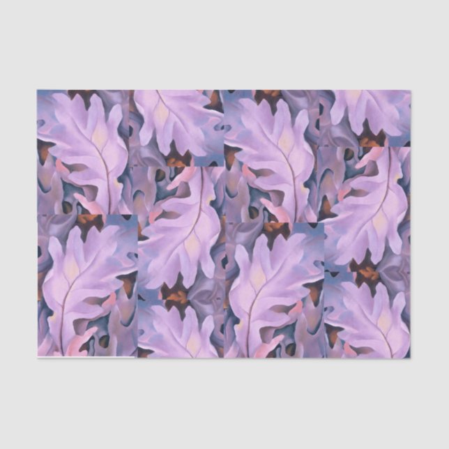 Papier Mousseline Feuilles violets par Georgia O'Keeffe,  (Recto)