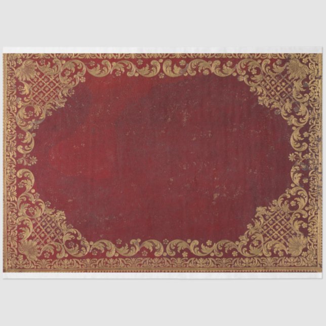 Papier Mousseline Feuillet de découpage de couverture du livre rouge (Recto)