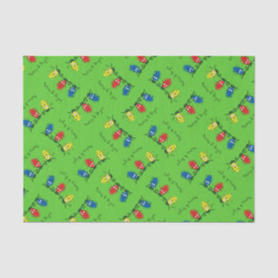 Papier Mousseline Feux de Noël de chat amusant Meowy et brillant