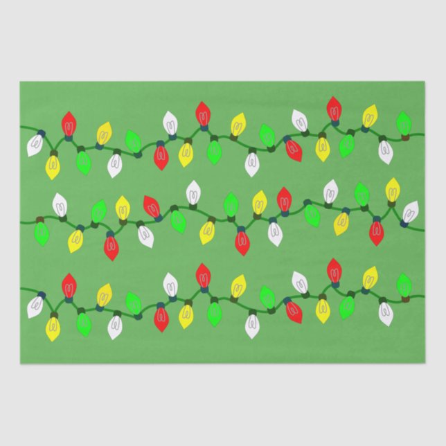 Papier Mousseline Feux de Noël personnalisés (Recto)