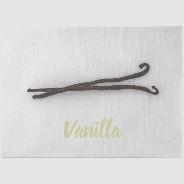 Papier Mousseline Fève de vanille avec sucre (Recto)